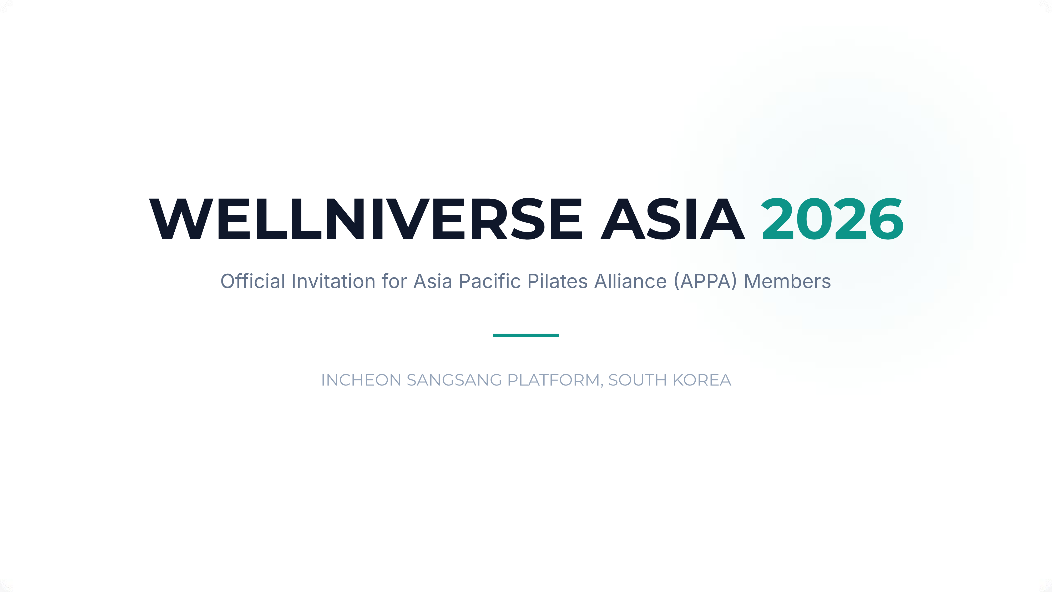 2026 웰니버스 아시아(WELLNIVERSE ASIA) GLOBAL WELLNESS SUMMIT 공식 초청 및 참가 등록 안내 (6/20~21, 인천 상상플랫폼)